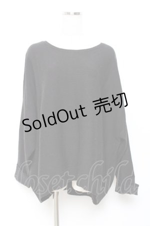 画像: axes femme / バックリボンドルマンニット M 黒 Y-25-10-18-118-AX-TO-SZ-ZY