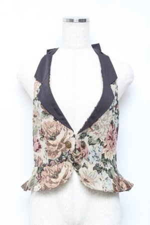 画像: axes femme POETIQUE / ペプラムゴブランベスト M キナリ Y-25-10-18-121-AX-TO-SZ-ZY