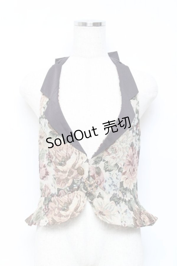 画像1: axes femme POETIQUE / ペプラムゴブランベスト M キナリ Y-25-10-18-121-AX-TO-SZ-ZY (1)