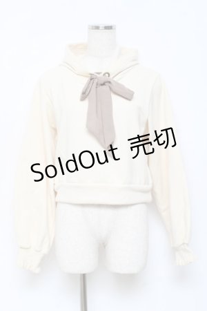 画像: F i.n.t / シフォンリボンスウェットパーカー F クリーム Y-25-10-18-127-CA-TO-SZ-ZY