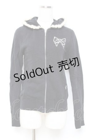 画像: Emily Temple cute / ロゴ刺繍パーカー  黒 Y-25-10-18-128-ET-TO-SZ-ZY