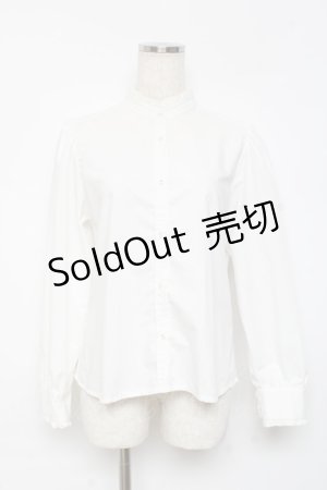 画像: Fi.n.t / フリル使いスタンドカラーシャツ F 白 Y-25-10-18-137-CA-BL-SZ-ZY