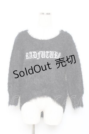 画像: GLAD NEWS / ワッペンモヘアニット  黒 Y-25-10-18-140-GL-TO-SZ-ZY