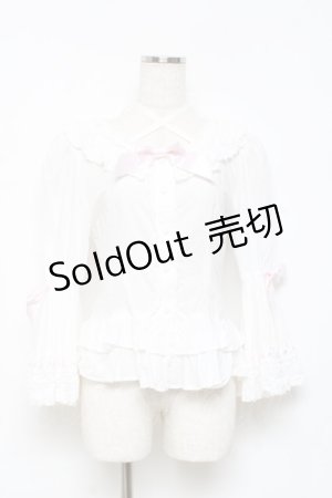 画像: BABY,THE STARS SHINE BRIGHT / Rose Bloom ブラウス  白×ピンク Y-25-10-18-148-BA-BL-SZ-ZS
