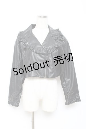 画像: evelyn / フリルライダース  黒 Y-25-10-18-149-LO-JA-SZ-ZY