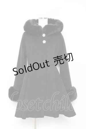 画像: Rojita / バックリボンフーディーコート M 黒 Y-25-10-18-150-LO-CO-SZ-ZY