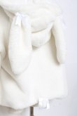画像3: Amavel / Fluffy Jewels Bunnyうさみみファーアウター F 白 Y-25-10-18-152-CA-JA-SZ-ZY (3)