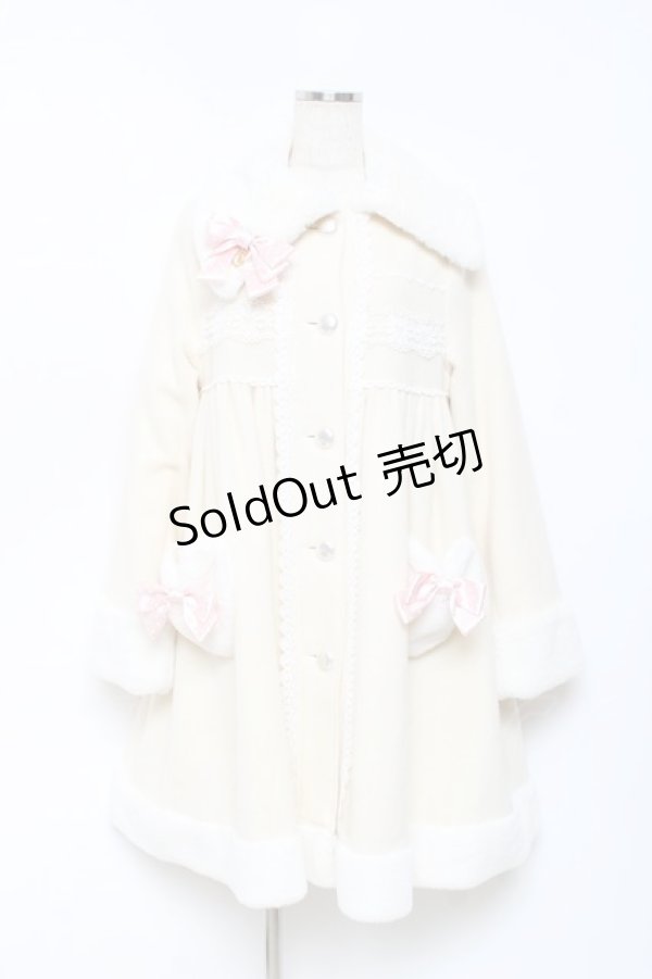 画像1: BABY,THE STARS SHINE BRIGHT / ドットリボンハートマーガレットコート  アイボリー Y-25-10-18-154-BA-CO-SZ-ZT0205S (1)