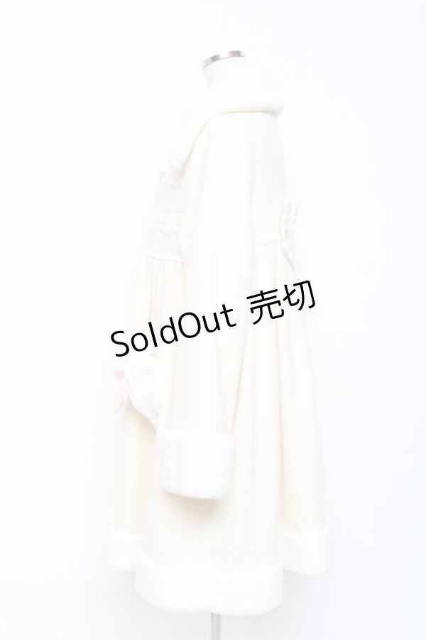 画像2: BABY,THE STARS SHINE BRIGHT / ドットリボンハートマーガレットコート  アイボリー Y-25-10-18-154-BA-CO-SZ-ZT0205S (2)