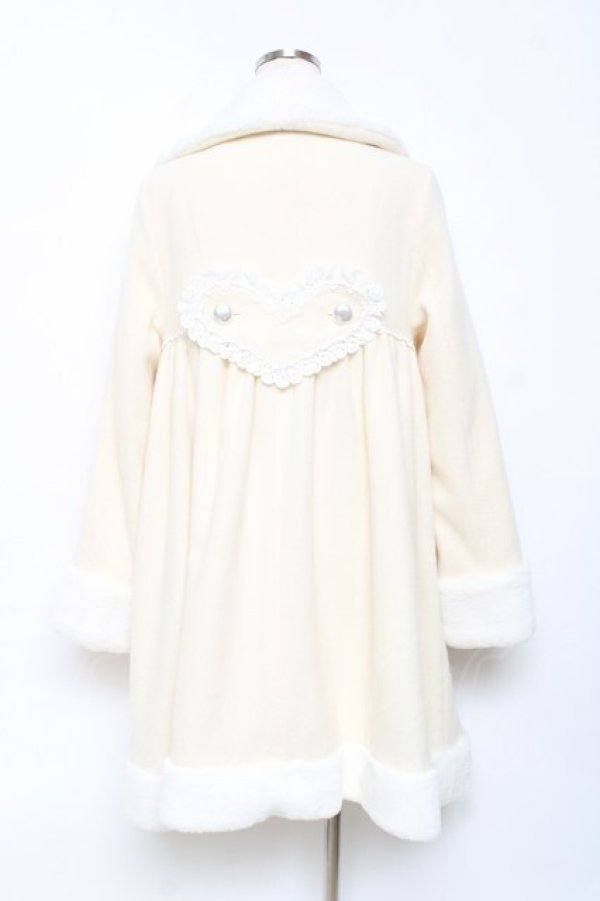 画像3: BABY,THE STARS SHINE BRIGHT / ドットリボンハートマーガレットコート  アイボリー Y-25-10-18-154-BA-CO-SZ-ZY (3)