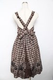 画像2: axes femme / チェックワンピース  茶 Y-25-10-18-162-AX-OP-SZ-ZY (2)
