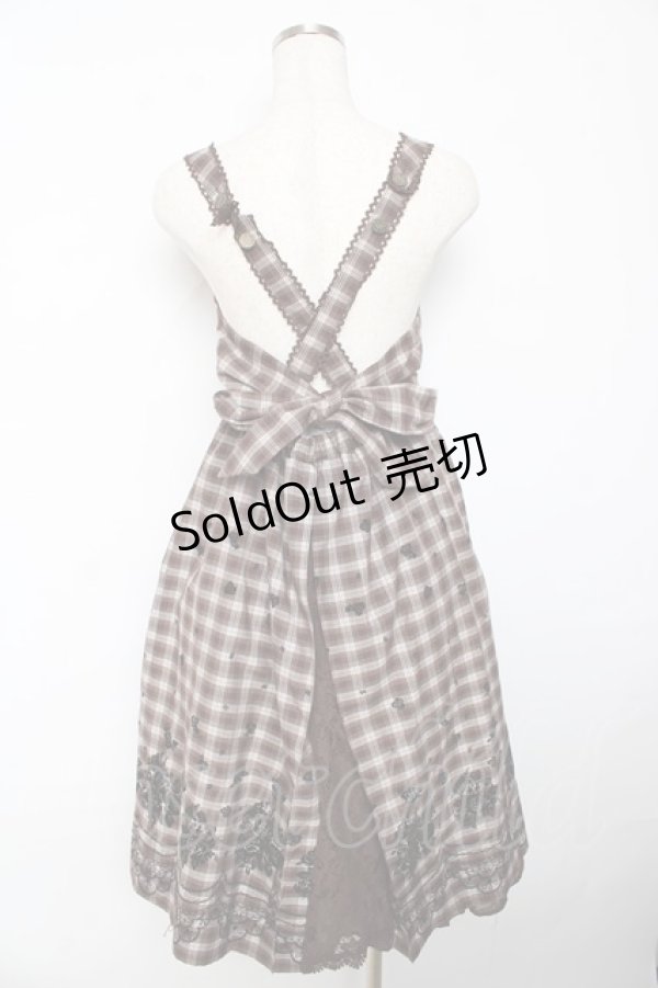 画像2: axes femme / チェックワンピース  茶 Y-25-10-18-162-AX-OP-SZ-ZY (2)