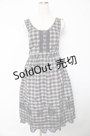 画像: axes femme / チェックワンピース  紺 Y-25-10-18-163-AX-OP-SZ-ZY