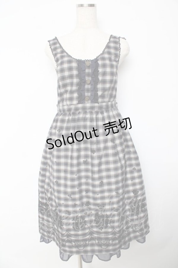 画像1: axes femme / チェックワンピース  紺 Y-25-10-18-163-AX-OP-SZ-ZY (1)