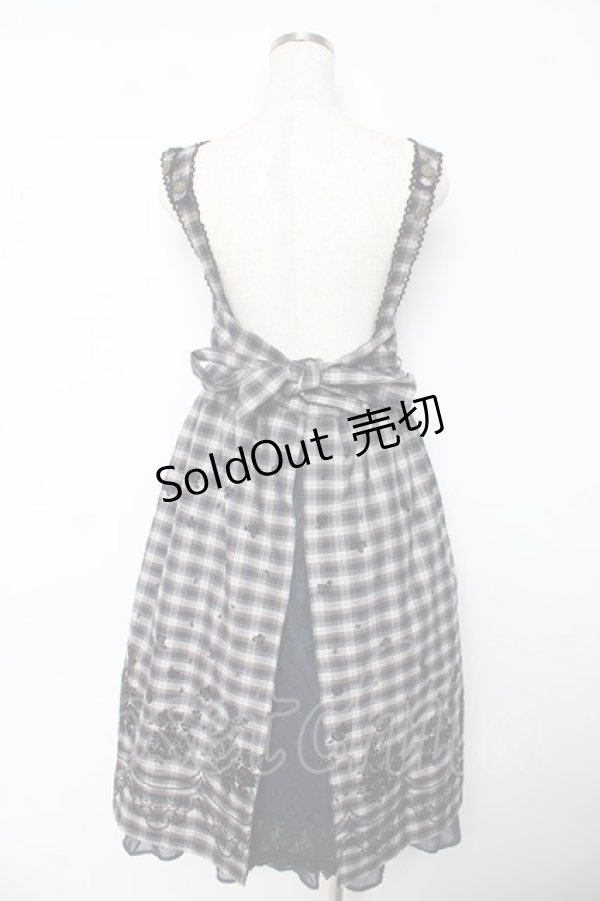 画像2: axes femme / チェックワンピース  紺 Y-25-10-18-163-AX-OP-SZ-ZY (2)