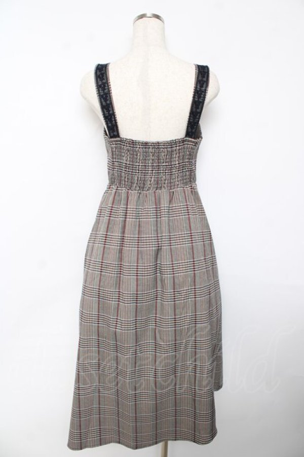 画像2: axes femme / チェック×プリーツジャンスカ M 紺 Y-25-10-18-164-AX-OP-SZ-ZI (2)