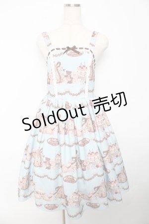 画像: axes femme kawaii / お菓子の家柄ジャンスカ M サックス Y-25-10-18-167-AX-OP-SZ-ZY