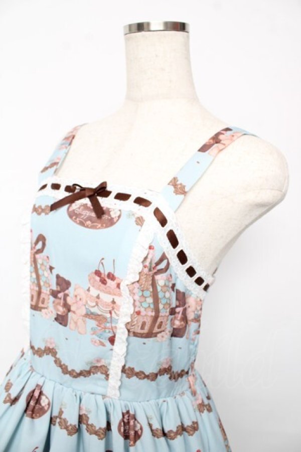 画像3: axes femme kawaii / お菓子の家柄ジャンスカ M サックス Y-25-10-18-167-AX-OP-SZ-ZY (3)