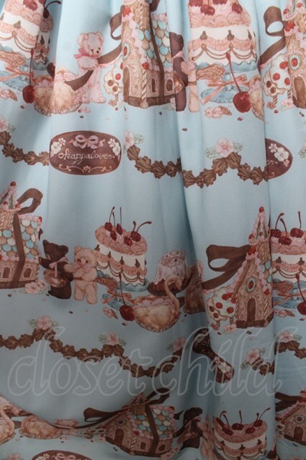 画像4: axes femme kawaii / お菓子の家柄ジャンスカ M サックス Y-25-10-18-167-AX-OP-SZ-ZY (4)