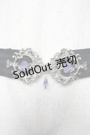 画像: axes femme / しずく付クラシカルゴムベルト  パープル Y-25-10-18-026-AX-ZA-SZ-ZY