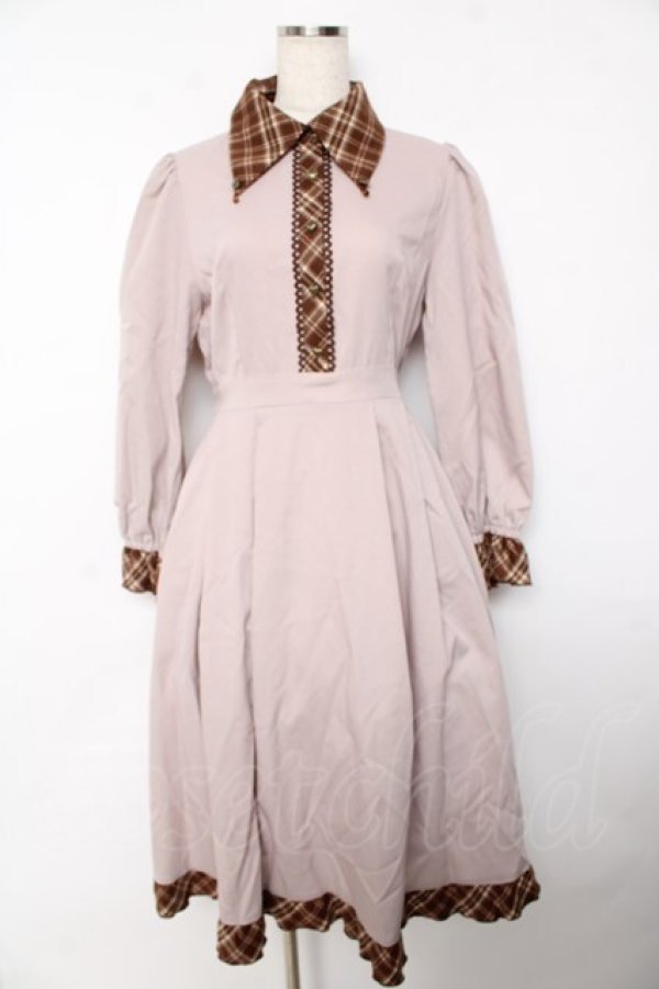 画像1: axes femme / デリスショコラシャツワンピース F ピンク Y-25-10-18-171-AX-OP-SZ-ZI (1)