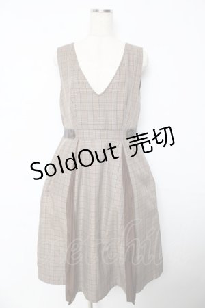 画像: axes femme / サイドプリーツジャンスカ M 茶 Y-25-10-18-178-AX-OP-SZ-ZI