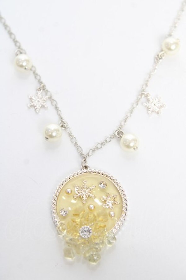 画像1: axes femme / スノークリスタルネックレス  イエロー Y-25-10-18-003-AX-AC-SZ-ZY (1)