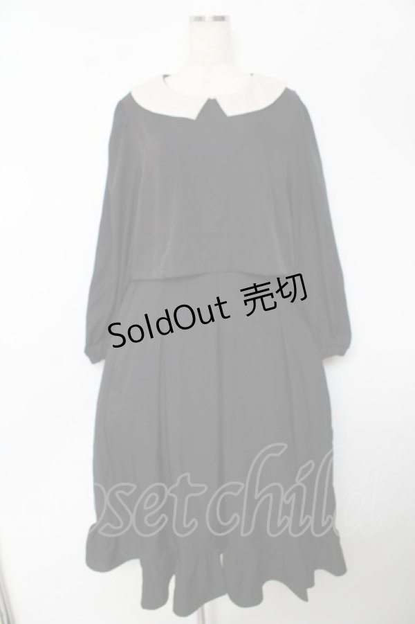 画像1: m petit by misako / サンリオキャラクターズコラボ クロミワッペン付きワンピース LL 中黒 Y-25-10-18-184-LO-OP-SZ-ZY (1)