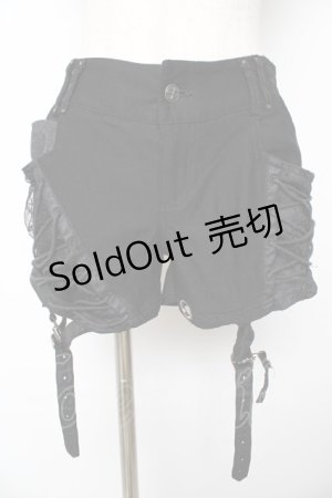 画像: Ozz Croce / ガータークリップ付きショートパンツ  黒 Y-25-10-18-189-OO-PA-SZ-ZY