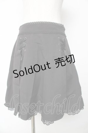 画像: DearMyLove / 大きめリボンレース切替スカート L 黒 Y-25-10-18-195-EL-SK-SZ-ZY