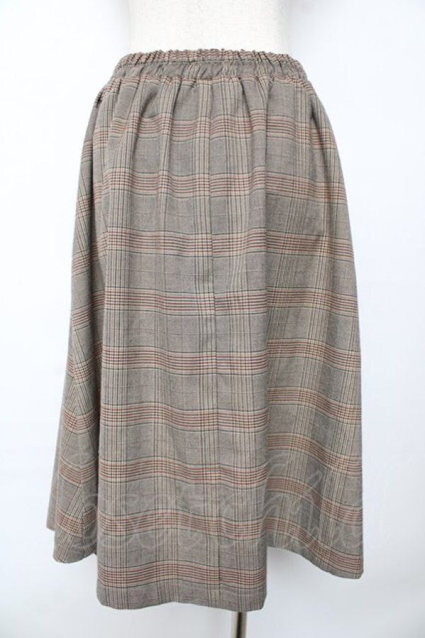 画像2: axes femme / チェックスカート M 茶 Y-25-10-18-204-AX-SK-SZ-ZI (2)