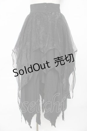 画像: alice auaa / レイヤードスカート 4 ブラック Y-25-10-18-206-AA-SK-SZ-ZY