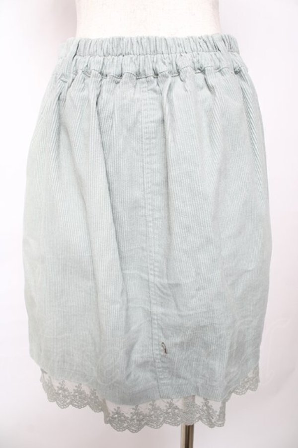 画像2: axes femme POETIQUE / コーデュロイミニスカート M ミント Y-25-10-18-207-AX-SK-SZ-ZI (2)