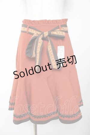 画像: axes femme / 切り替えフレアスカート M オレンジ Y-25-10-18-213-AX-SK-SZ-ZI