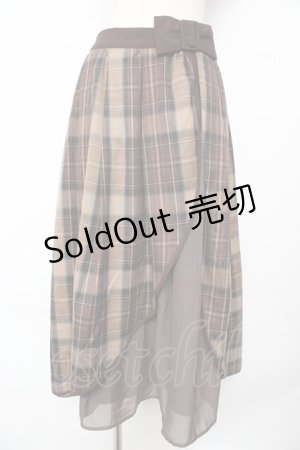 画像: axes femme POETIQUE / リボンベルトロングスカート M 茶 Y-25-10-18-214-AX-SK-SZ-ZY