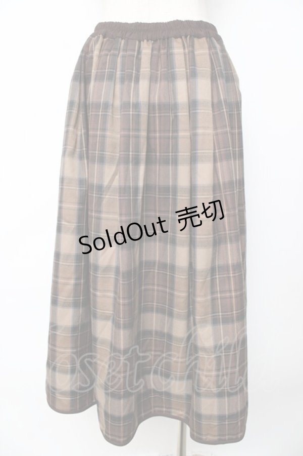 画像2: axes femme POETIQUE / リボンベルトロングスカート M 茶 Y-25-10-18-214-AX-SK-SZ-ZY (2)