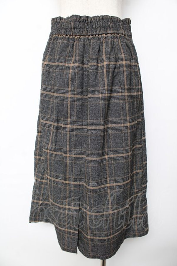 画像2: axes femme / サイドプリーツナロースカート F グレー Y-25-10-18-217-AX-SK-SZ-ZI (2)