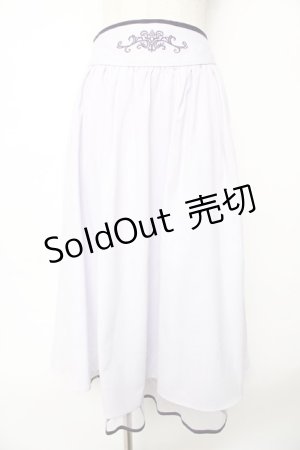 画像: axes femme POETIQUE / 刺繍使いバッスルスカート M ラベンダー Y-25-10-18-224-AX-SK-SZ-ZI