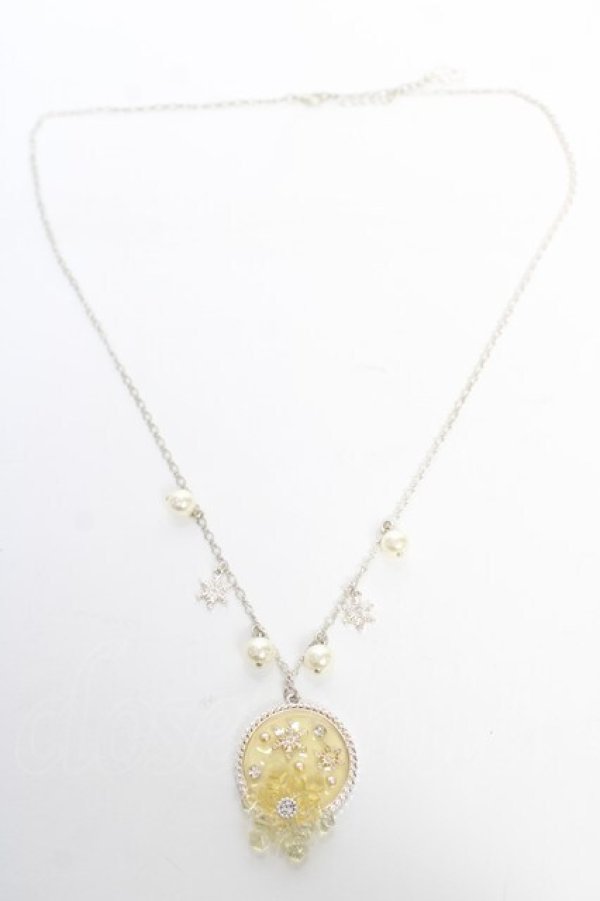 画像2: axes femme / スノークリスタルネックレス  イエロー Y-25-10-18-003-AX-AC-SZ-ZY (2)