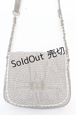 画像: axes femme / 千鳥柄ショルダーバッグ  茶 Y-25-10-18-037-AX-BG-SZ-ZY