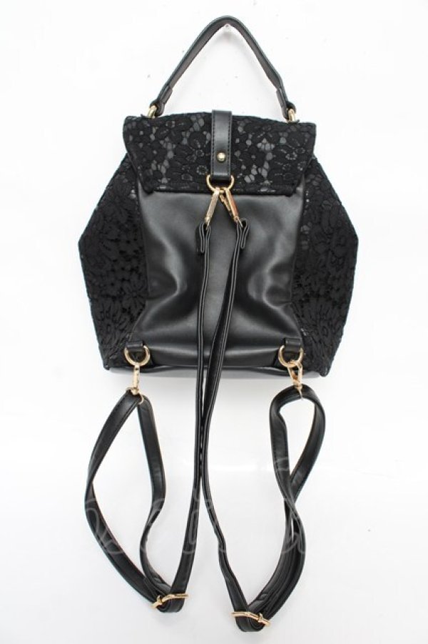 画像2: axes femme / 総レースリュック  黒 Y-25-10-18-041-AX-BG-SZ-ZY (2)