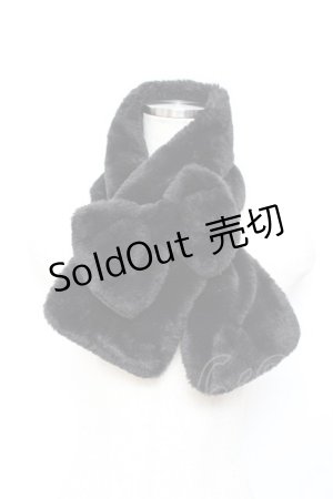 画像: m petit by misako / リボンファーティペット  中黒 Y-25-10-20-001-LO-ZA-SZ-ZY