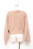 画像2: F&A / バックはしごリボンケーブルニットプルオーバー F ピンクベージュ Y-25-10-20-038-LO-TO-SZ-ZY (2)