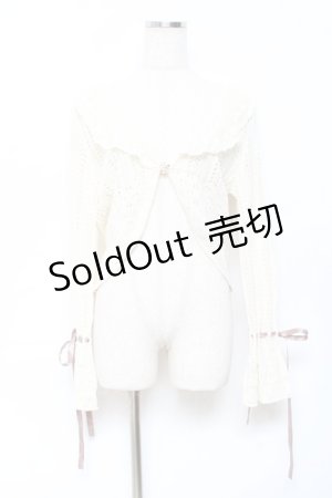 画像: axes femme / ショート丈ニットボレロ M 生成り Y-25-10-20-005-AX-TO-SZ-ZY