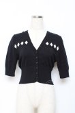 画像1: SAVOY CLOTHING / Dia Hearf Sleeve Short Summer Knit S 黒 Y-25-10-20-043-LO-TO-SZ-ZY (1)
