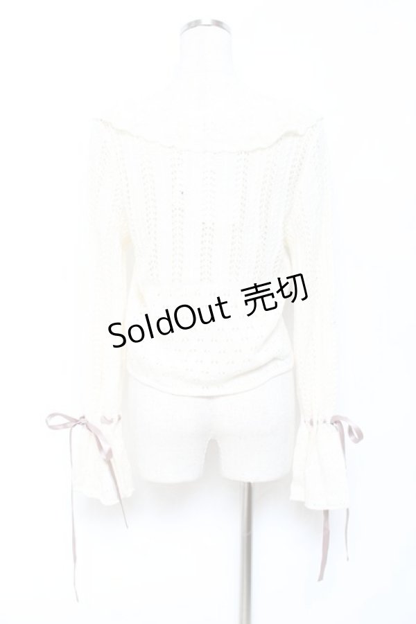 画像2: axes femme / ショート丈ニットボレロ M 生成り Y-25-10-20-005-AX-TO-SZ-ZY (2)