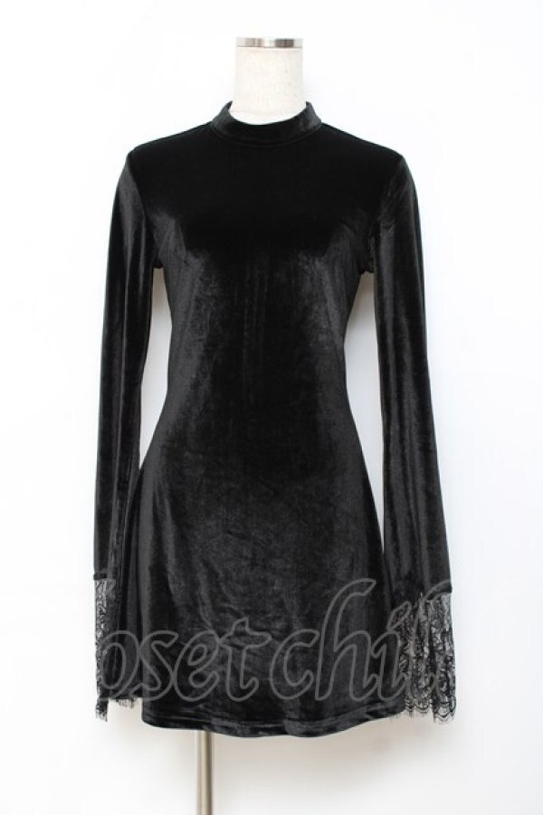 画像1: PUNK RAVE / Velvet Dress XS-S 黒 Y-25-10-20-049-PU-OP-SZ-ZY (1)