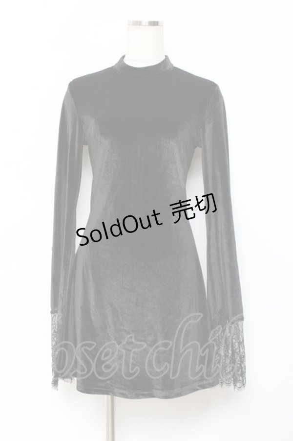 画像1: PUNK RAVE / Velvet Dress XS-S 黒 Y-25-10-20-049-PU-OP-SZ-ZT0303T (1)