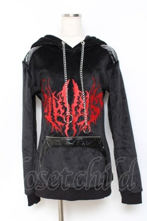 画像: Restyle / velvet hoodie parties S ブラック Y-25-10-20-057-GO-TO-SZ-ZY
