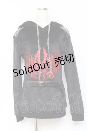 画像: Restyle / velvet hoodie parties S ブラック Y-25-10-20-057-GO-TO-SZ-ZY